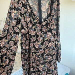 Bohemian Paisley Long Sleeve Dress